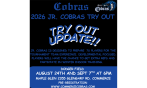 2026 JR COBRAS TRYOUTS - 8/24 & 9/7